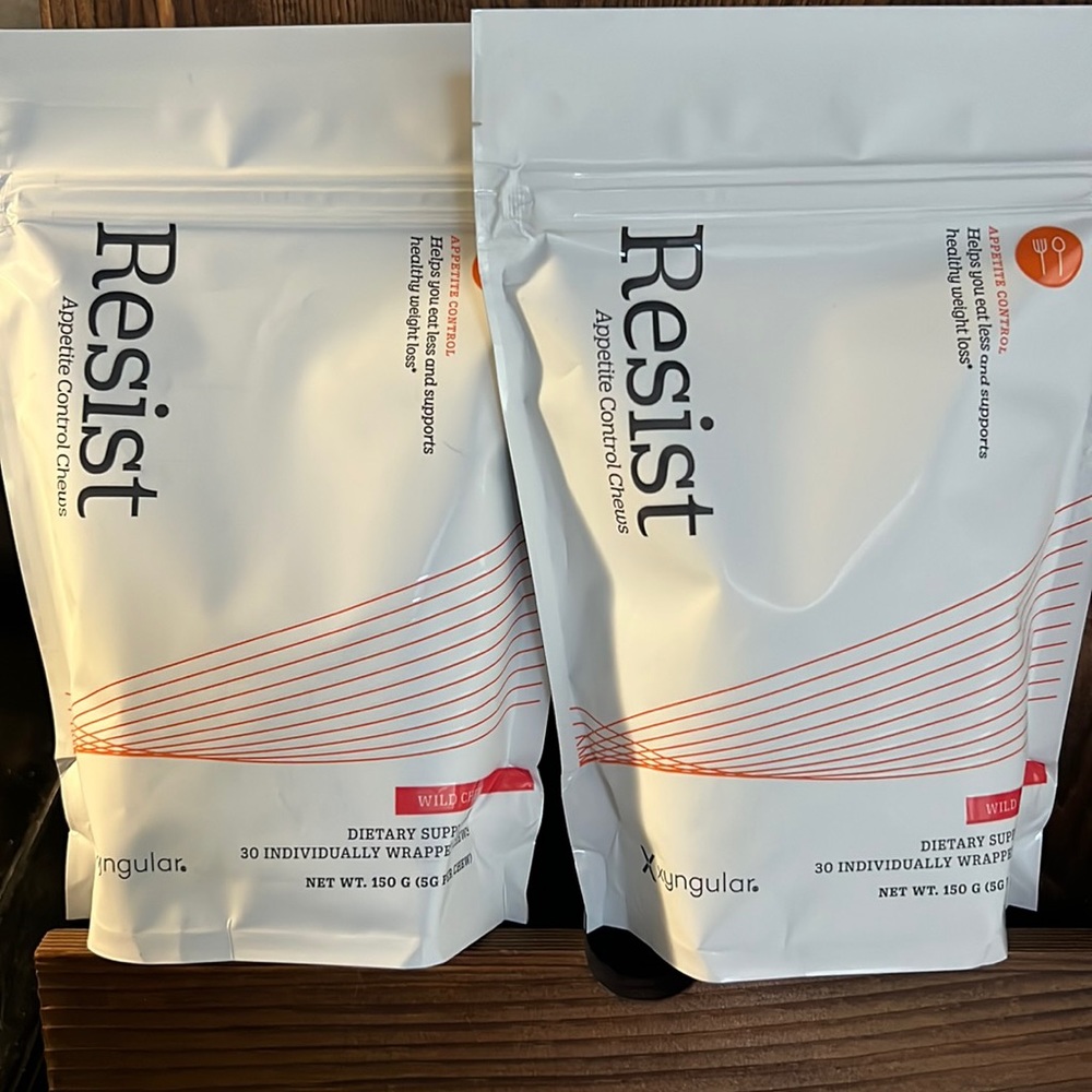 resist appetite control chews. Wild cherry flavored.